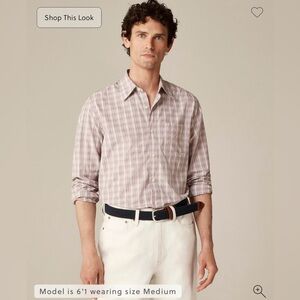 J.Crew Secret Wash cotton poplin shirt with point collar (Size S)